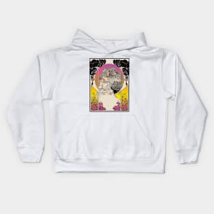 Art Deco Lady (cream) Kids Hoodie